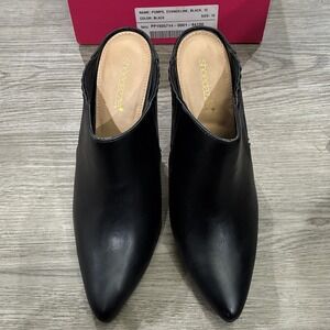 Shoe Dazzle Black Evangeline Slip On Stiletto Pumps | Size 10 In Box